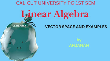 Linear algebra , vector space, Calicut university 1st sem PG based on Hoffman text(useful for NET)