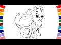 Dog drawing and coloring | Coloring page