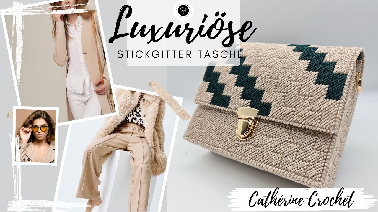 Stickgitter Tasche