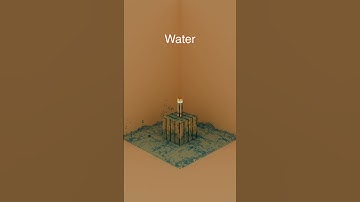 Satisfying Minecraft Animation | #blender #youtubeshorts #satisfying #minecraft #fluidsimulation