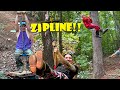 We Hung A Death Defying ZIPLINE, 20 feet in the Sky!  (VELOTS 200 Foot Amazon)