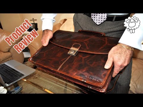 STILORD Leather Briefcase 