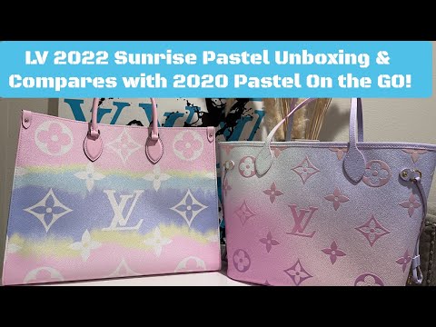 2022 Louis Vuitton Sunrise Pastel Neverfull Unboxing & Compares with 2022  Pastel On the GO GM 