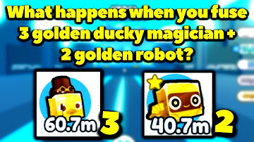 What happens when you fuse 3 golden ducky magician and 2 golden robot? (Pet Simulator X - Steampunk)
