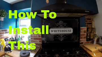 How to install a custom made splashback in a kitchen behind a Gas Hob or Oven