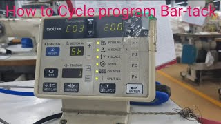 How to Cycle program Bar-tack KE-430F BE-438F BROTHER