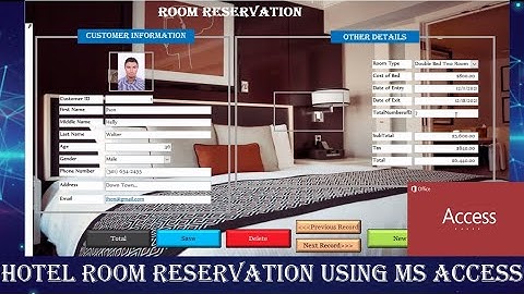 How to Create Hotel Room Reservation Form In MS ACCESS