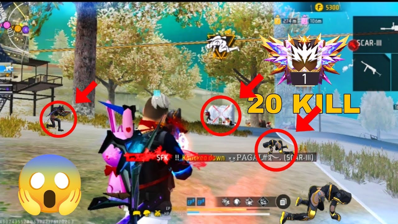 Epic 20 Kill Gameplay in Free Fire BR Ranked | Dominating the Lobby 😱 ...
