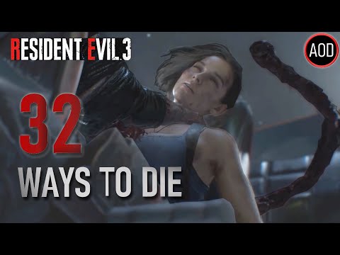 Resident Evil 3 - All Deaths & Death Scenes - All Enemies - 32 Brutal & Entertaining Ways to Die