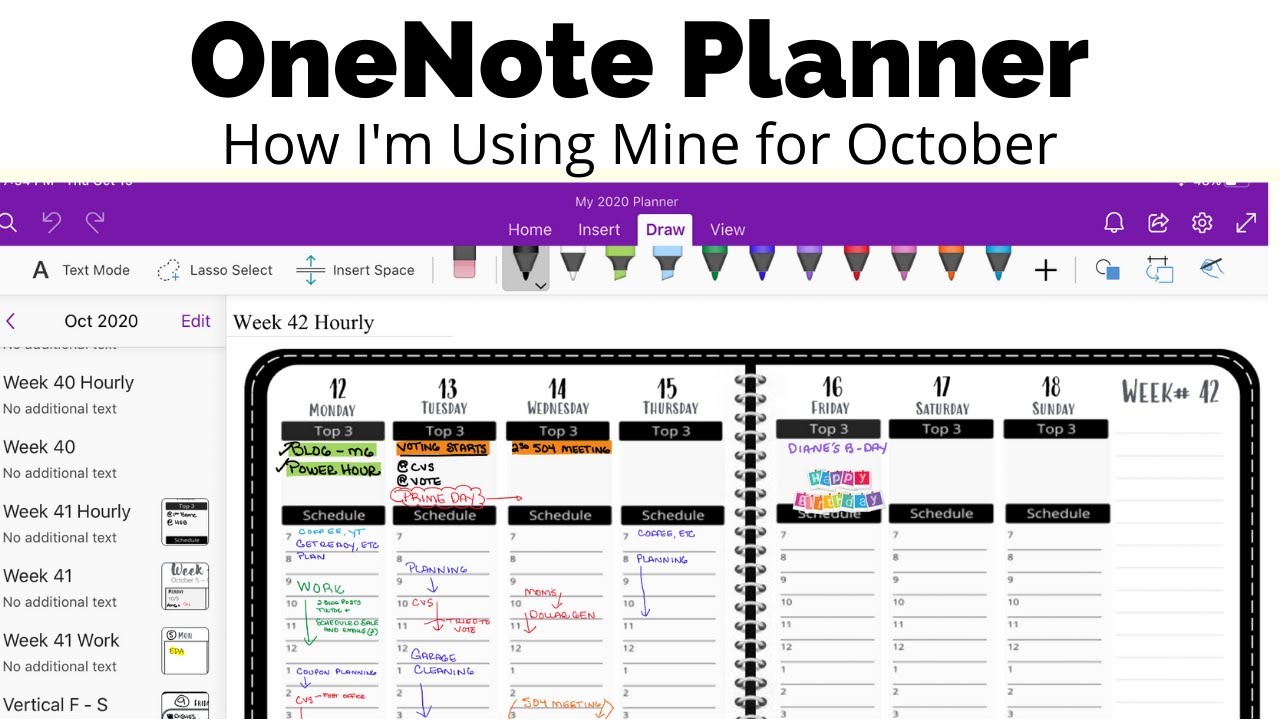 Onenote Teacher Planner