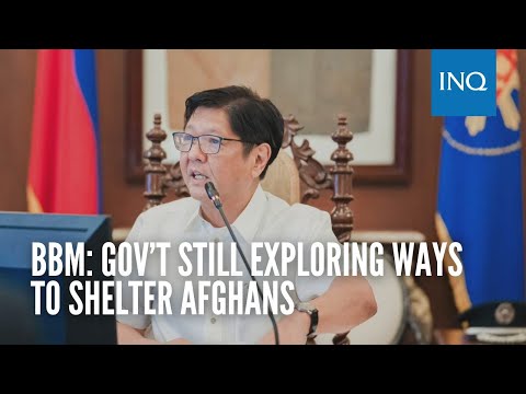 Bongbong Marcos: Gov’t still exploring ways to shelter Afghans, denies talk of deal with US