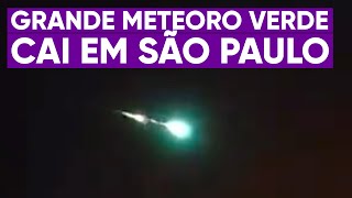 Meteoro verde atravessa o céu de São Paulo