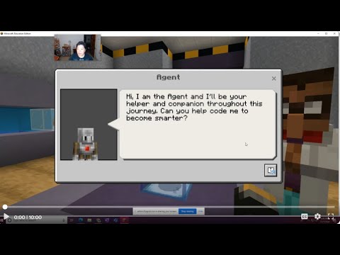 Minecraft EE- Python Walkthrough, Lesson 5- Loops Code the Agent ...