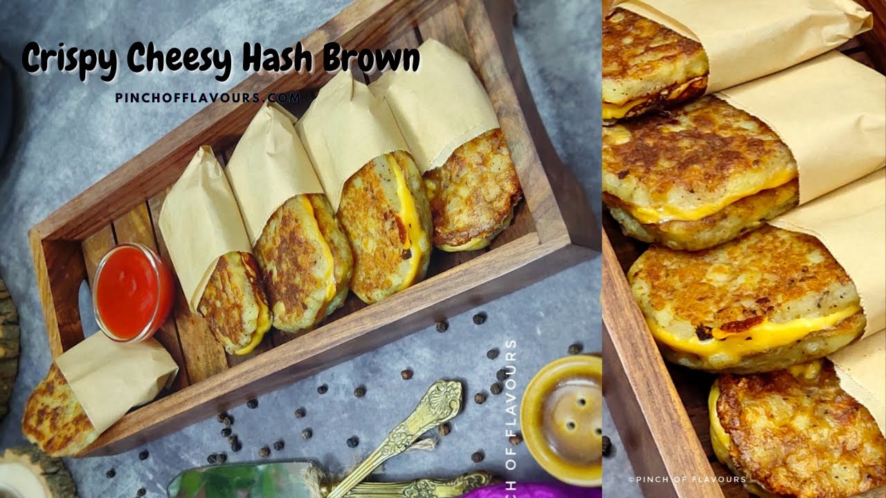 Crispy Cheesy Hash Browns | How to Make Hash Browns - Diner Style Restaurant Hashbrown Recipe