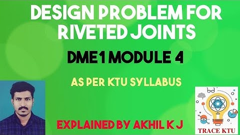 Design Problem For Riveted Joints