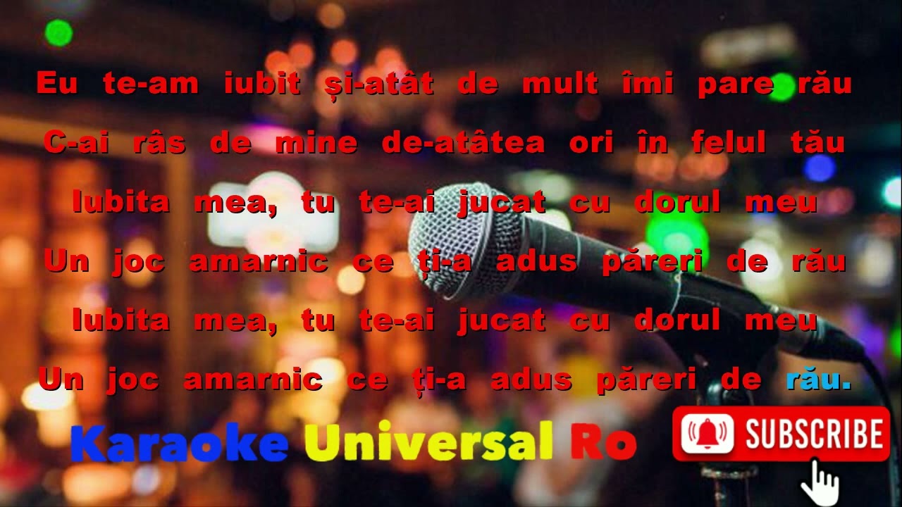 Aurel Tămaș – Eu te-am Iubit ❤♪♫ Karaoke Universal Ro