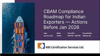 Famous CBAM 2026 Deadline: Essential Roadmap for Indian Exporters | Compliance, Risks & Action Plan Profile