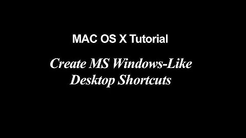 MAC OS X Tutorial | Create Windows-Like Desktop Shortcuts