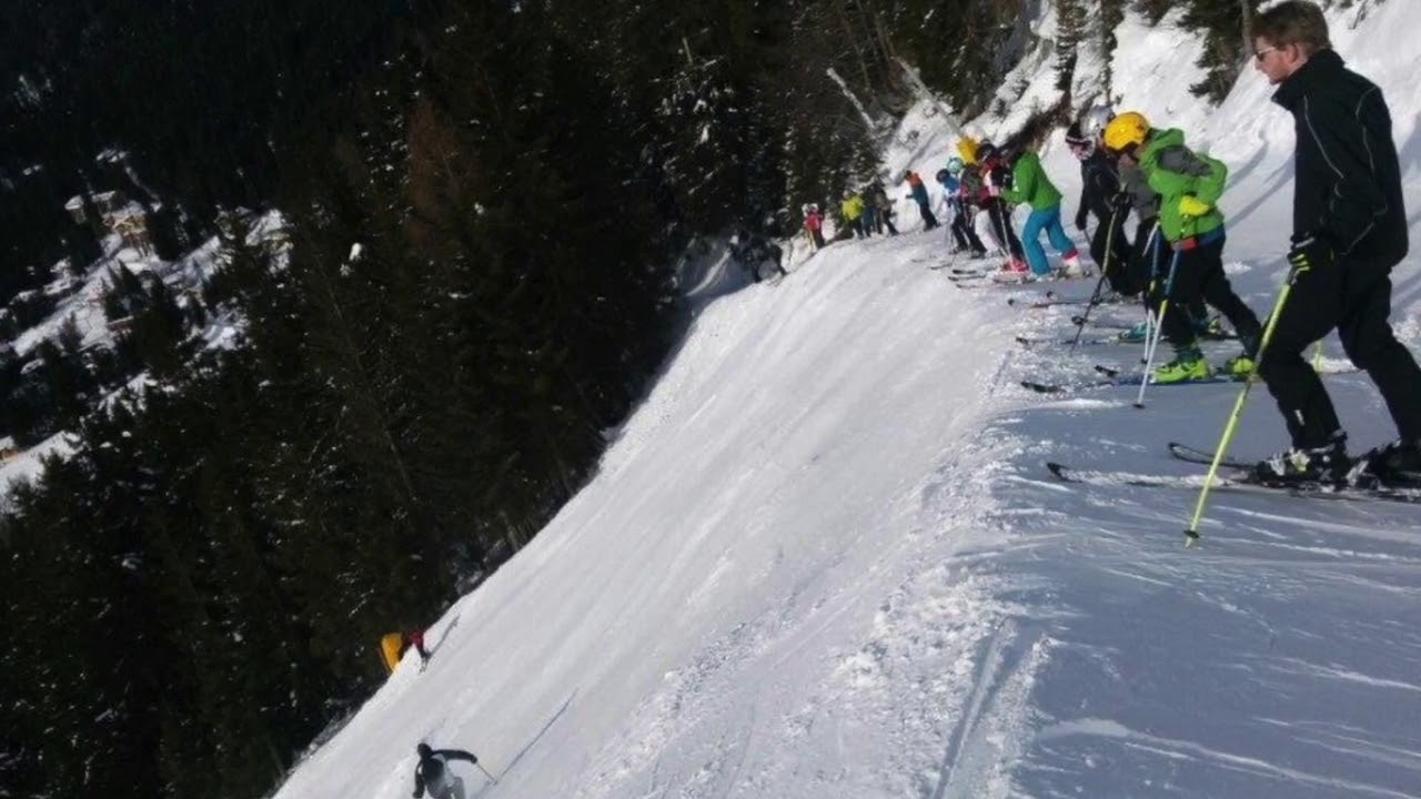 Schumacher Streif il muro finale della pista nera direttissima dello Spinale