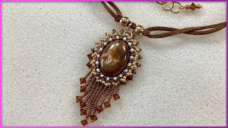 Easy Embroidered Cabochon Bezel Tutorial