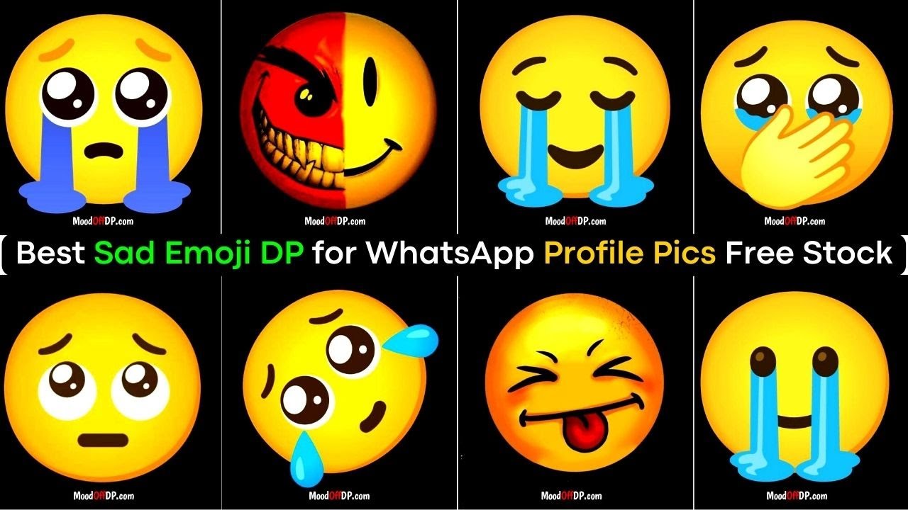Best Sad Emoji DP for Whatsapp 2023 || 100+ Sad Emoji DP, Pic ...