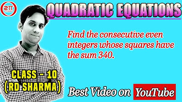 Find the consecutive even integers whose squares have the sum 340.