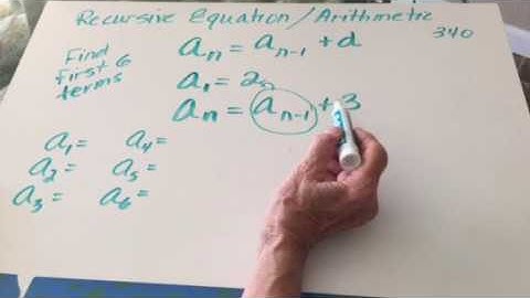 Recursive equations with arithmetic sequence