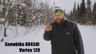 Сноубайк KX450F на базе VORTEX 120 (Snowbike Vortex 120)
