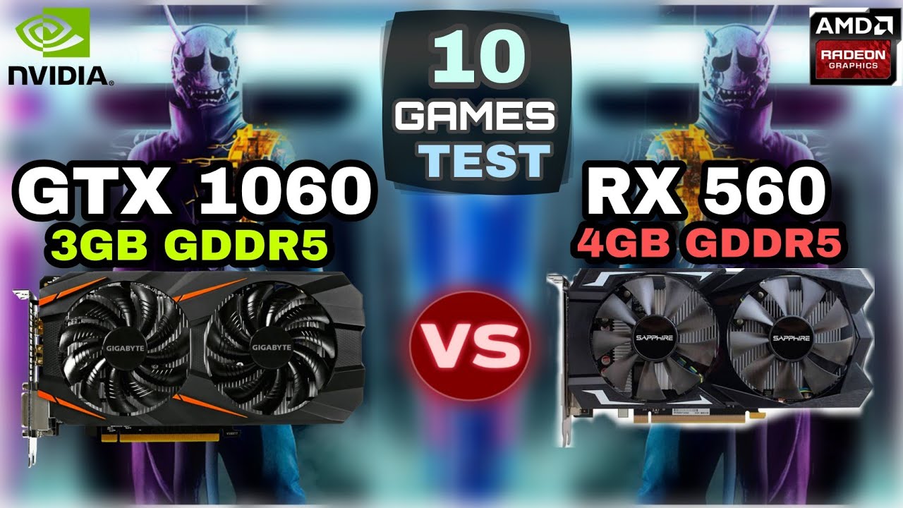 Bange for at dø firkant det samme GTX 1060 vs RX 560 | 10 Games Test | How Much Difference ? - YouTube