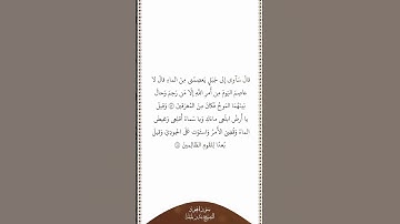 تلاوة في دقيقة سورة هود الآيات ٤٣ ٤٤ الشيخ بندر بليلة
