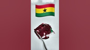 Ghana Flag Colors Mixing 🎨🇬🇭 | Red ❤️ Yellow 💛 Green 💚 Black ⚫ Blend #shorts