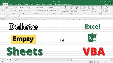 Delete Empty Sheets in Excel Workbook with One Click | Remove Empty Worksheets in Excel with VBA