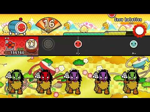 【太鼓の達人 NS2】Snow halation（かんたん）【オート動画】