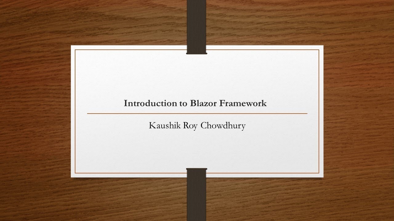 Introduction to Blazor Framework - YouTube