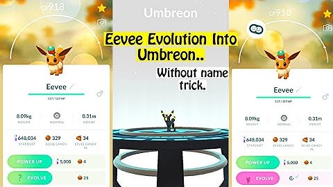 How to evolve EEVEE into UMBREON without NAME TRICK in Pokemon Go | Eevee Evolutions Pokemon Go