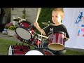 Playing KISS at Daycare Show (3 year old Drummer) Avery Drummer