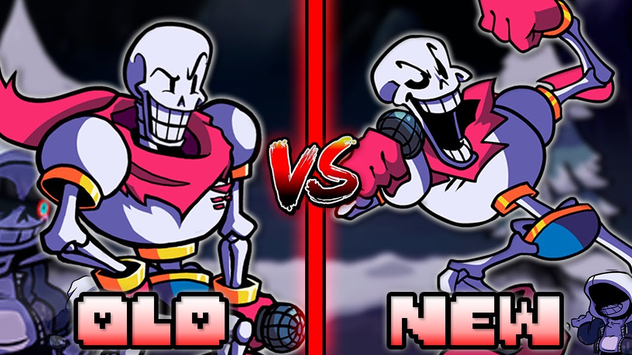 Friday Night Dustin' - Kinemorto (Old vs New) (dusttale papyrus demo and v1 comparison)