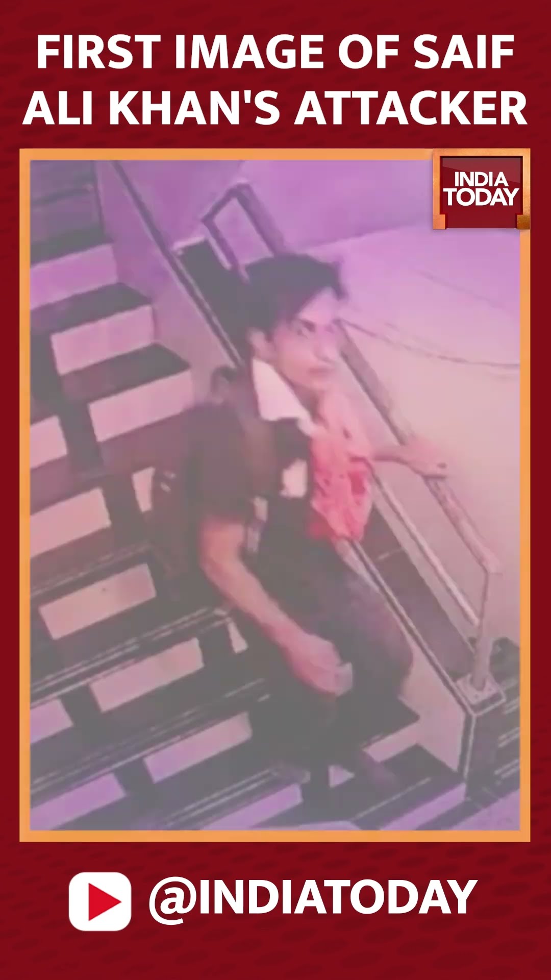 India Today Accesses Exclusive Images Of The Person Who Attacked Saif Ali Khan #shorts