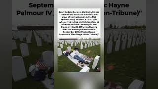 Mom Lies on Husband’s Grave with 2-Month-Old Son ❤️#MilitaryWife #CemeteryVisit #Grave #Memorial