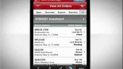 CIBC Mobile Brokerage App