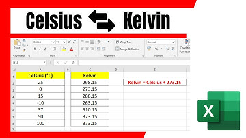 How to Convert Celsius to Kelvin in Excel