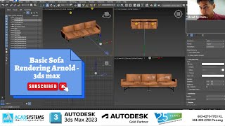 Basic Sofa Rendering Arnold – 3ds max