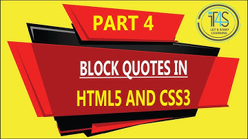 HTML5 and CSS3 Tutorial in Urdu | Hindi | Block Quotes in HTML