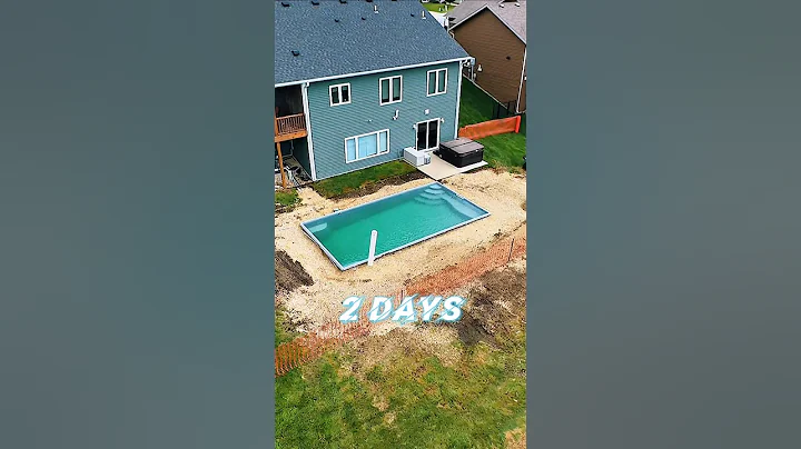In only 2 days we went from this normal backyard to a fully functional in ground fiberglass pool!