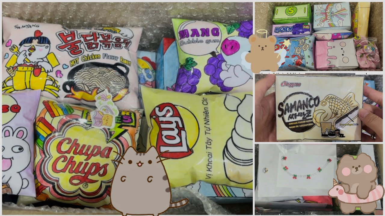 Gói 3 đơn hàng squishy giấy trên shopee cùng mình nha 📄🎀🎀🎁- Packing paper squishy orders