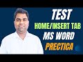 MS Word Home and insert tab practical Test #youtubevideos #msword_computer #testyourknowledge