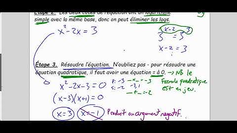 Exposants et Logarithmes - Leçon 4 résolution d