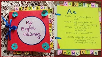 How to make dictionary for school project||DIY dictionary idea|| mini dictionary||peehu art and fun