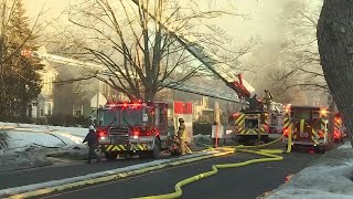 SCENE VIDEO: Crews battle house fire in West Hartford