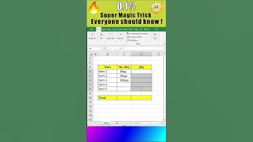 Excel Super Magic Trick 👌 Everyone Should Know !💯 #excel #shorts #youtubeshorts #yt